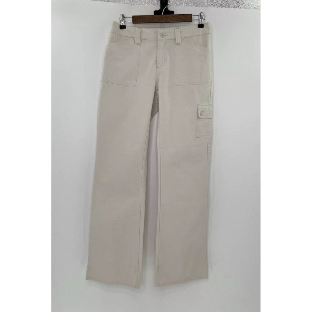 Vtg Old Navy Cargo Pants Women's Khaki Straight Y2K Canvas Pants Sz 4, 90’s Vibe